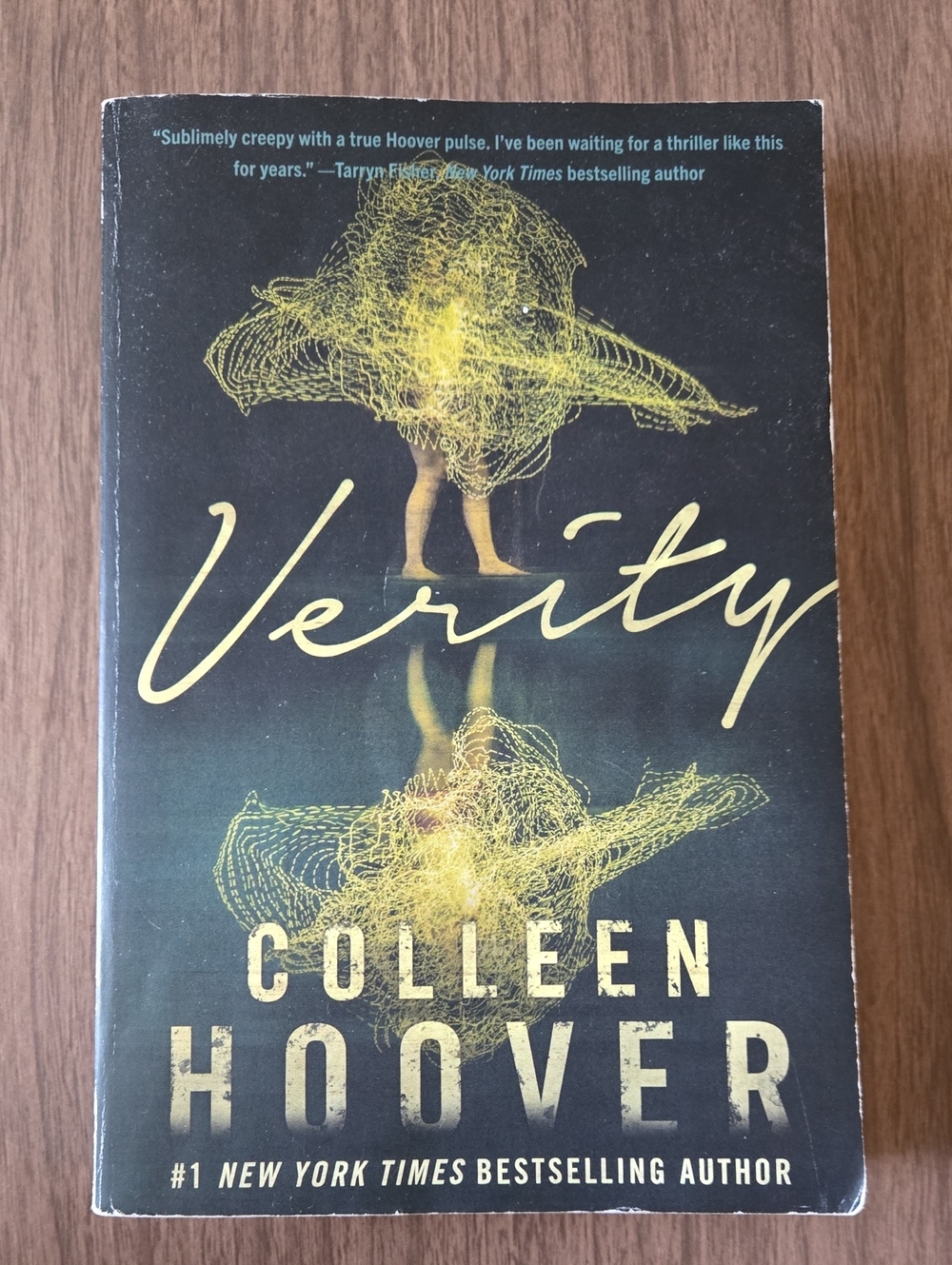 Verity by - Black and Yellow Paperback Novel Colleen Hoover